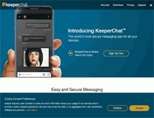 Tablet Screenshot of keeperchat.com